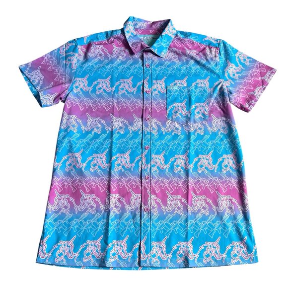 Retro Rifle Men’s The Dream Button Up Shirt Sz L Unicorn Patriot 2nd Amendment - Picture 1 of 10